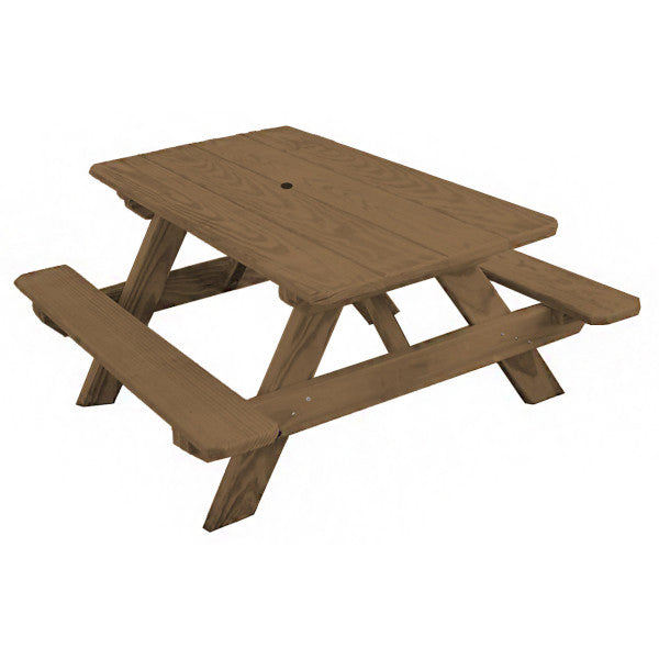 Pressure Treated Pine Kids Picnic Table Picnic Table Mushroom Stain / Include Standard Size Umbrella Hole