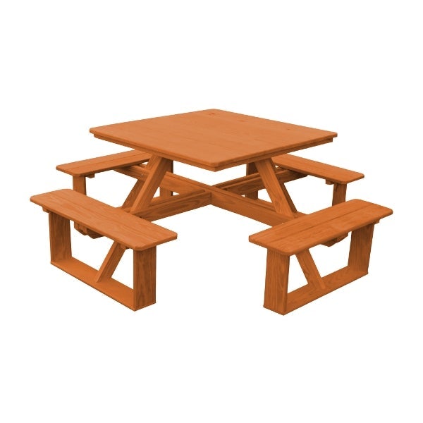 Pressure Treated Pine Square Walk-In Table Picnic Table