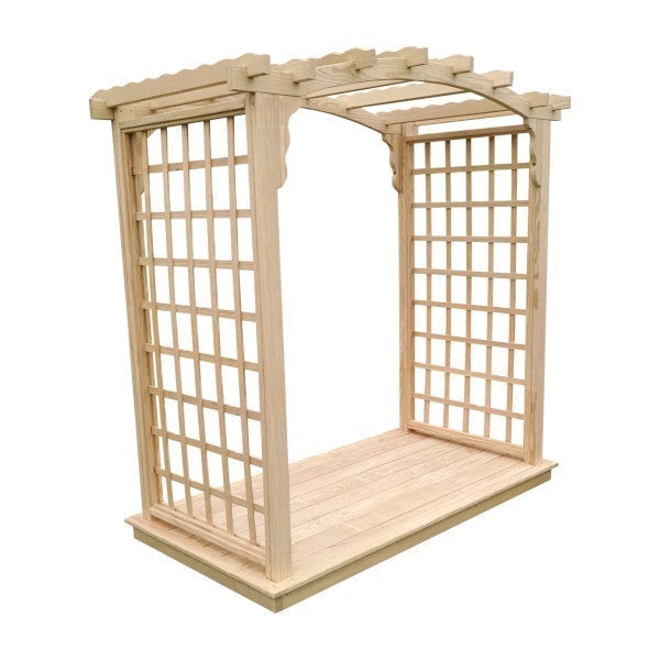 Pressure Treated Yellow Pine Cambridge Arbor &amp; Deck Porch Swing Stand 6ft / Unfinished