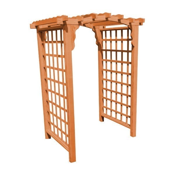 Pressure Treated Yellow Pine Cambridge Arbor Porch Swing Stand 4ft / Cedar Stain
