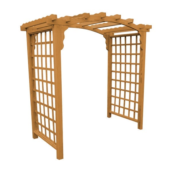 Pressure Treated Yellow Pine Cambridge Arbor Porch Swing Stand 6ft / Oak Stain