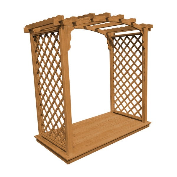 Pressure Treated Yellow Pine Jamesport Arbor &amp; Deck Porch Swing Stand 6ft / Oak Stain