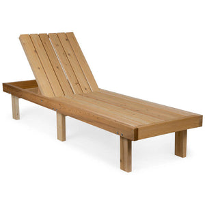 Reclining Cedar Chaise Lounger With Cushions Lounge Chair No Cushion