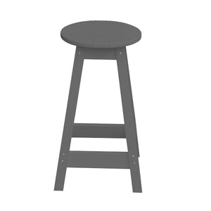 Recycled Plastic Counter Stool Stool Round / Dark Gray