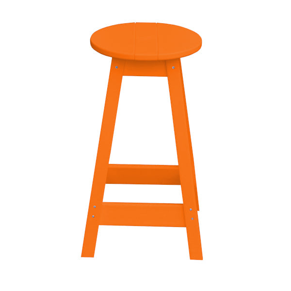 Recycled Plastic Counter Stool Stool Round / Orange