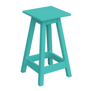 Recycled Plastic Counter Stool Stool Square / Aruba Blue