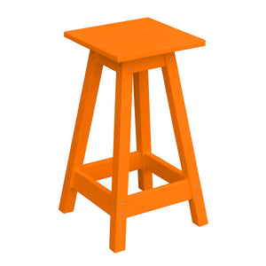 Recycled Plastic Counter Stool Stool Square / Orange