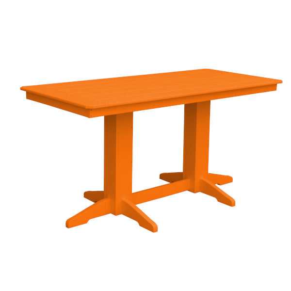 Recycled Plastic Counter Table Counter Table 6ft / Orange / Without Umbrella Hole