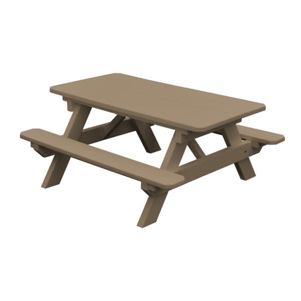 Recycled Plastic Kids Table Kids Table Weathered Wood / Without Umbrella Hole