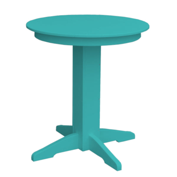 Recycled Plastic Round Counter Table Dining Table 33&quot; / Aruba Blue