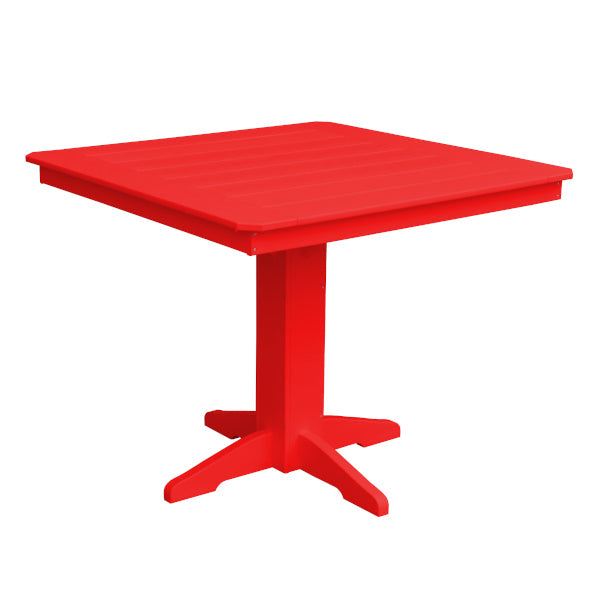 Recycled Plastic Square Counter Table Dining Table 44&quot; / Bright Red