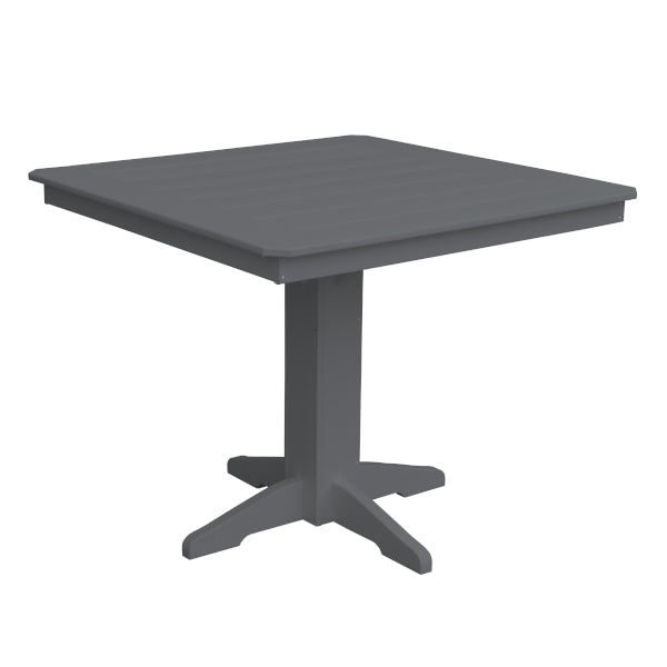 Recycled Plastic Square Counter Table Dining Table 44&quot; / Dark Gray