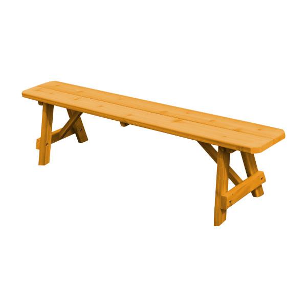 Red Cedar Traditional Backless Bench Garden Bench 6ft / Natural Stain