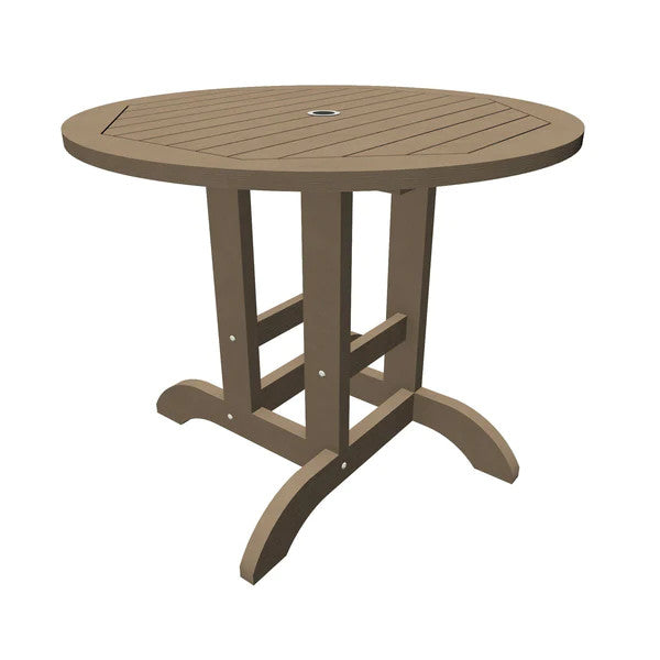 Round Diameter Outdoor Dining Table Dining Table 36&quot; Table / Woodland Brown