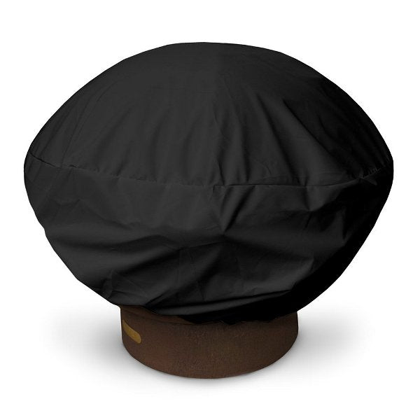 Round Fire Pit Cover Fire Pit Cover Black / 35&quot; W x 16&quot; H