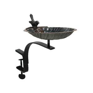 Scallop Shell Birdbath Birdbath Birdbath with Rail Mount Bracket