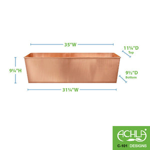 Solid Copper Flower Box Flower Box