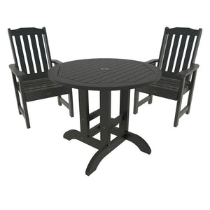 Springville 3pc Round Dining Set Dining Set Black