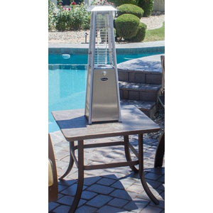 Tabletop Quartz Glass Tube Heater - Stainless Steel Finish Patio Heater