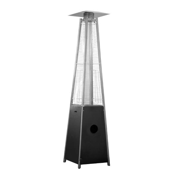 Tall Quartz Glass Tube Patio Heater Patio Heater Matte Black