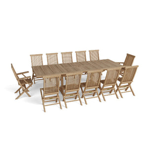 Teak Valencia Classic 13-Pieces Dining Set Dining Set