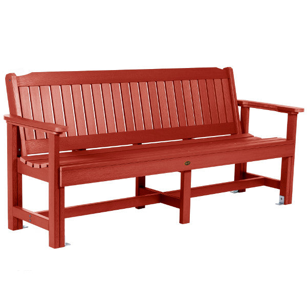 The Sequoia Professional Commercial Grade Exeter 6&#39; Garden Bench Garden Bench Rustic Red