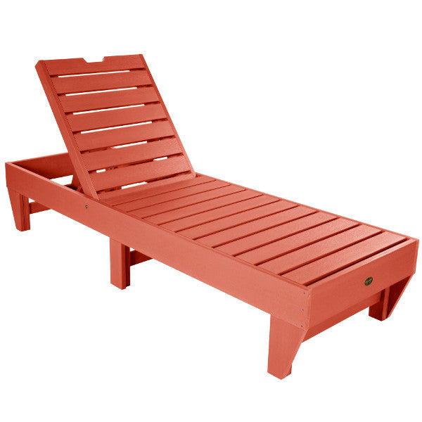 The Sequoia Professional Commercial Grade Pinehurst Chaise Lounge Lounger Rustic Red