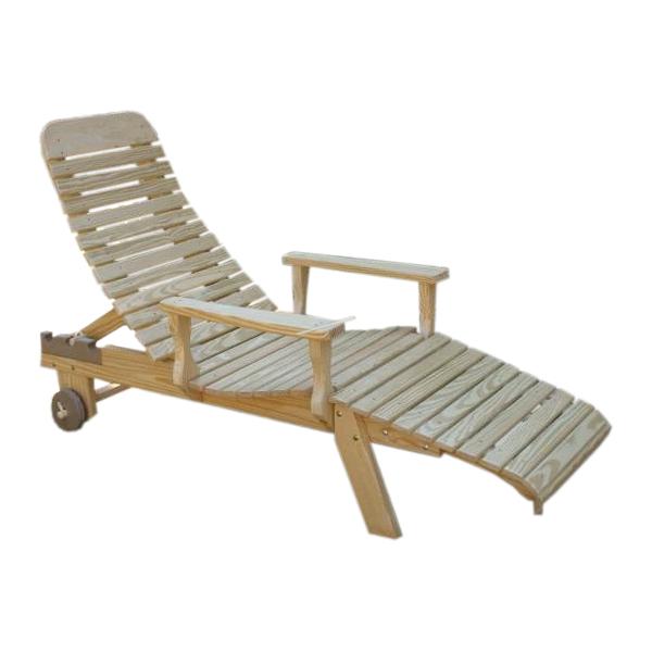 Treated Pine Chaise Lounge w/Arms