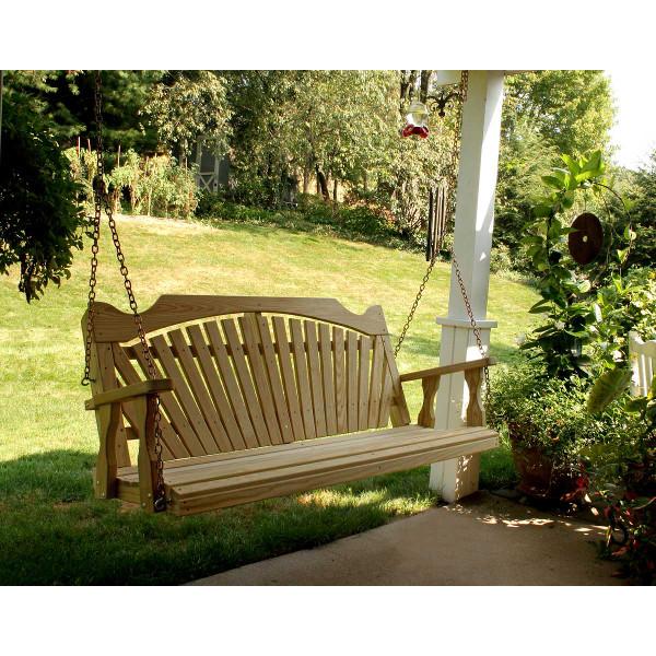 Treated Pine Fanback Porch Swing Porch Swing