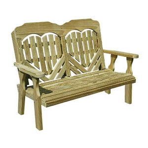 Treated Pine Heartback Garden Bench