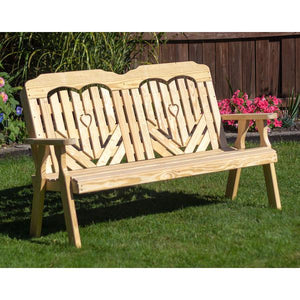 Treated Pine Heartback Garden Bench Garden Bench