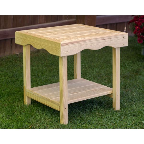 Treated Pine Rectangular End Table