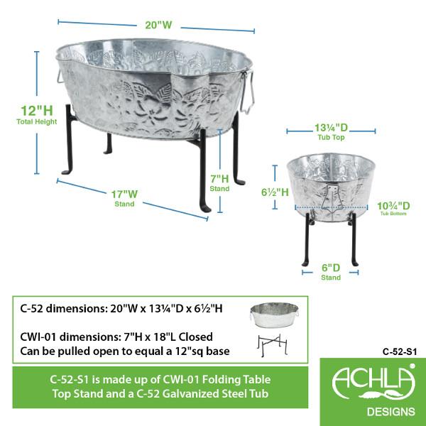 Tub with adjustable Stand Tub with Stand