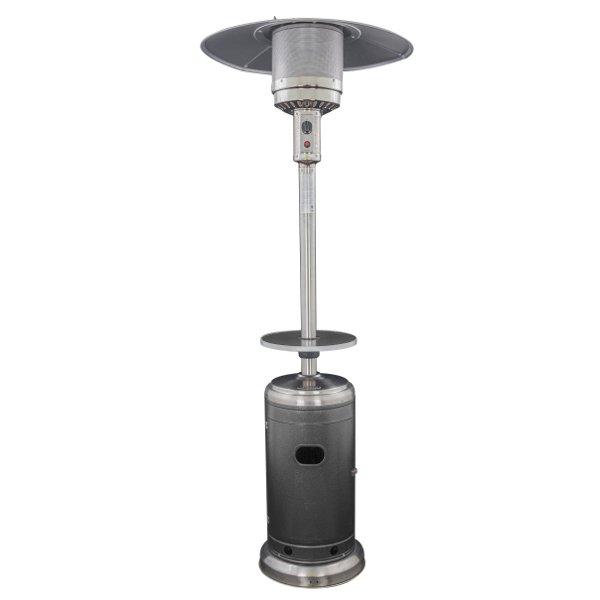 Two Tone Outdoor Patio Heater With Table Patio Heater Hammered Silver &amp; Stainless Steel