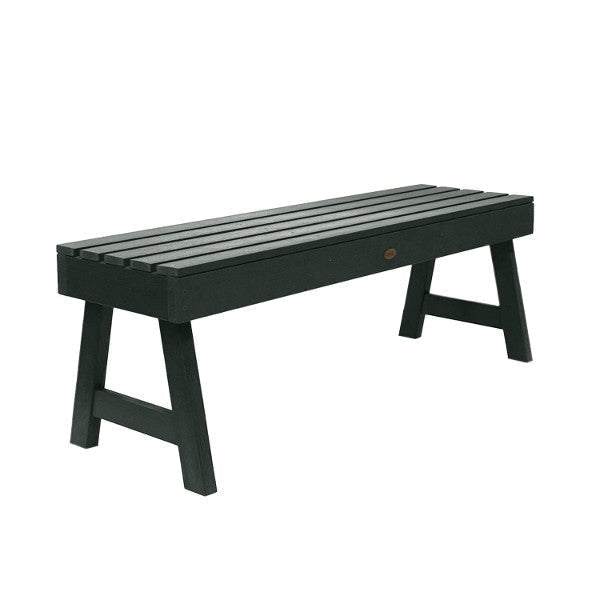 USA Weatherly Backless Picnic Bench Picnic Bench 4ft Wide Bench / Charleston Green
