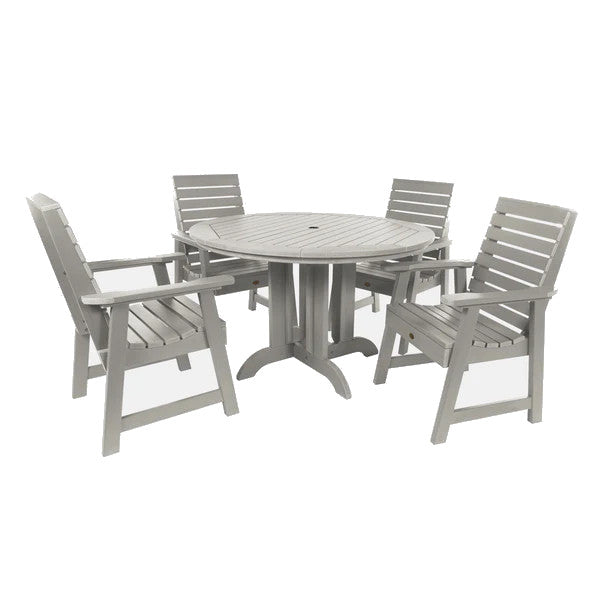 Weatherly 5pc Round Dining Height Table Set Dining Set Harbor Gray