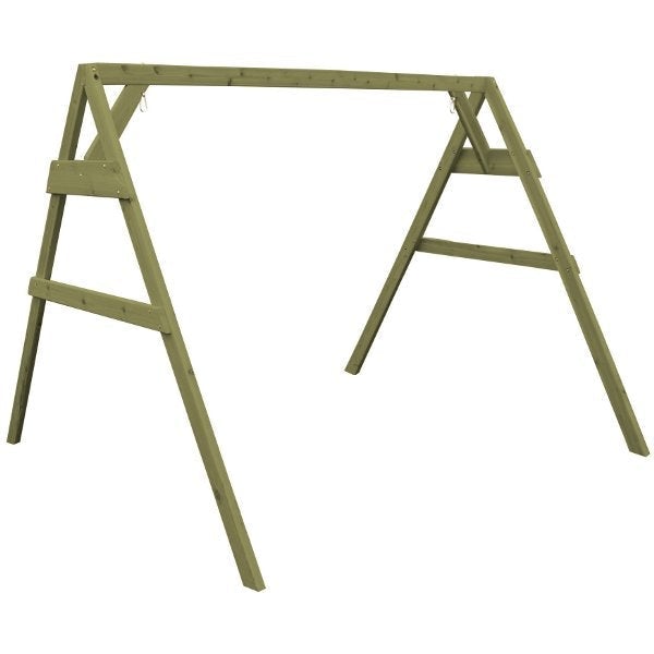 Western Red Cedar 2x4 A-Frame Swing Stand for Swing or Swingbed (Hangers Included) Porch Swing Stand 6ft / Linden Leaf Stain
