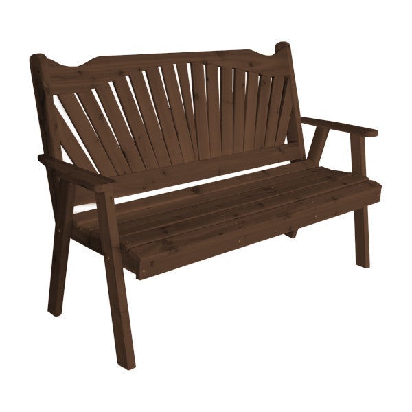 Western Red Cedar Fanback Garden Bench by A & L Furniture - The ...