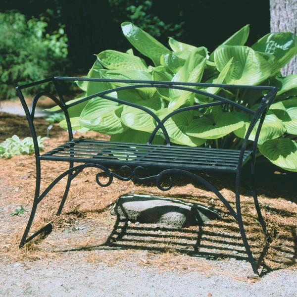 Wrought Iron Garden Two Seater Bench Arbor Bench