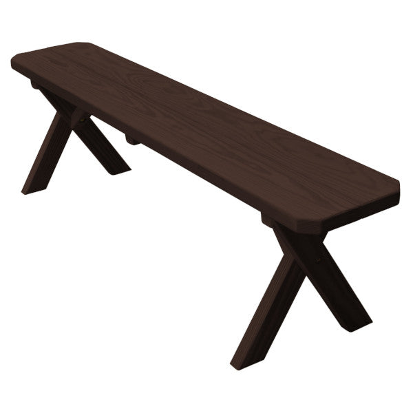 Yellow Pine Picnic Crossleg Bench Size 5ft, 6ft, 8ft Picnic Bench 5ft / Walnut Stain