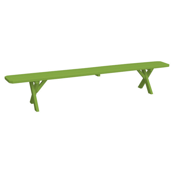 Yellow Pine Picnic Crossleg Bench Size 5ft, 6ft, 8ft Picnic Bench 8ft / Lime Green Paint