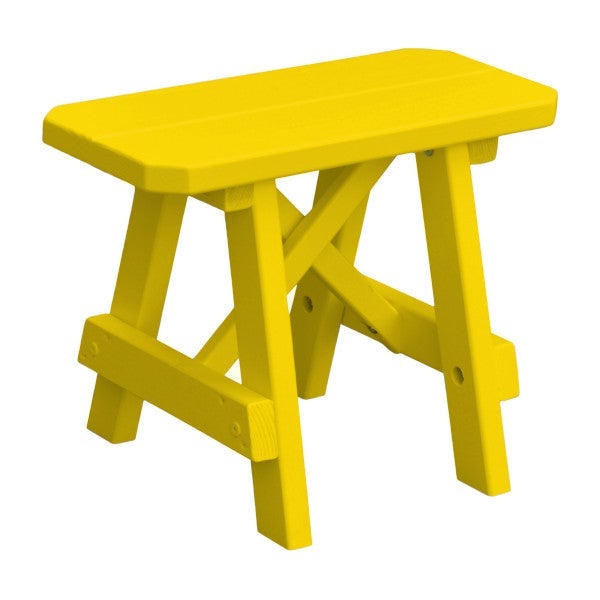 Yellow Pine Traditional Bench Only Picnic Bench 2ft / Canary Yellow Paint