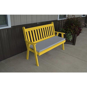 Yellow Pine Traditional English Garden Bench