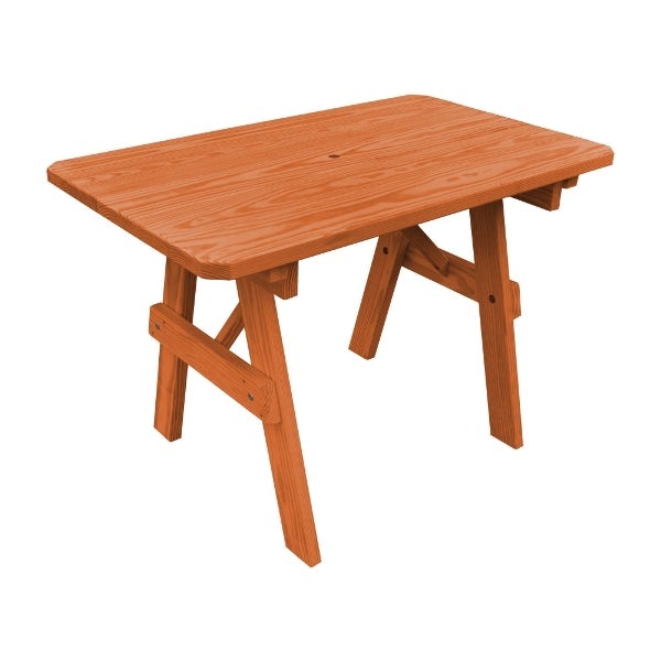 Yellow Pine Traditional Table Only – Size 4ft and 5ft Outdoor Table