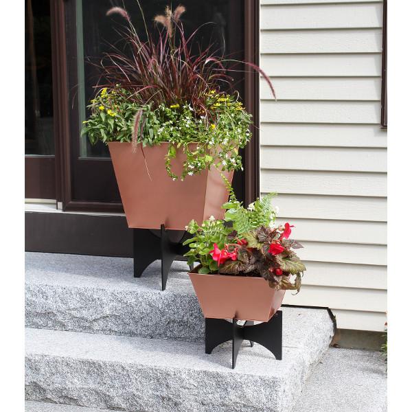 Zaha Planters with Copper Plated Boxes Plated Boxes